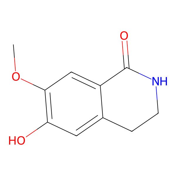 2D Structure of 6-Hydroxy-7-methoxy-3,4-dihydro-2H-isoquinolin-1-one
