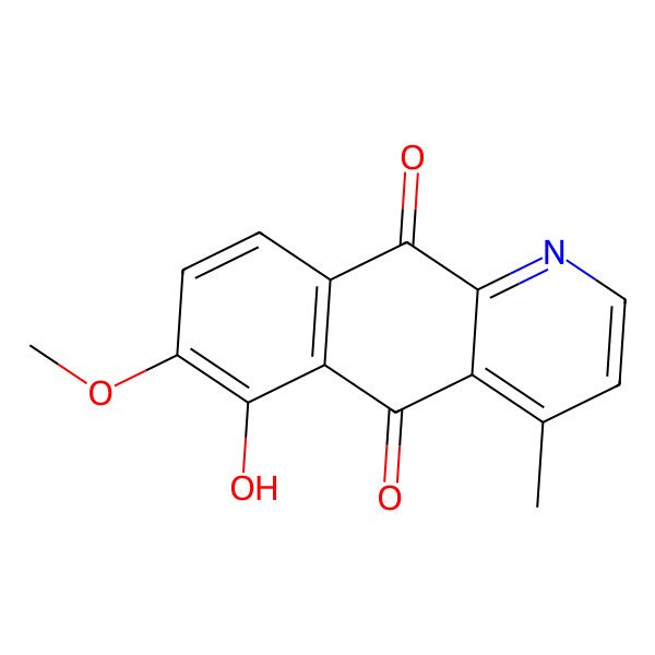2D Structure of 6-Hydroxy-7-methoxy-4-methylbenzo[g]quinoline-5,10-dione