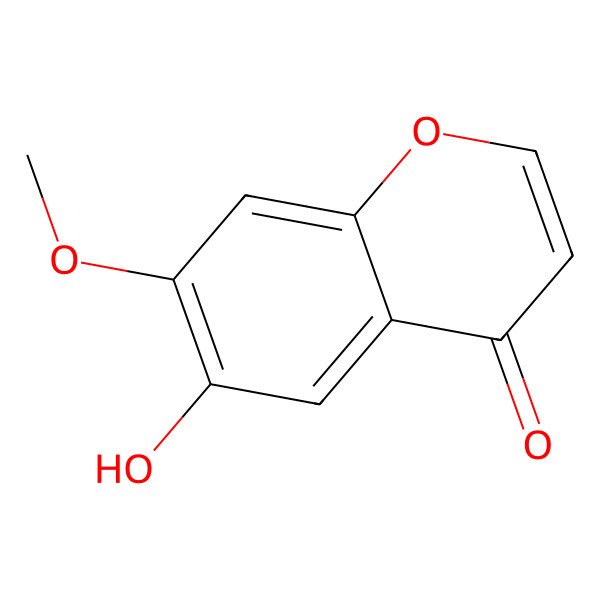 2D Structure of 6-Hydroxy-7-methoxychromen-4-one