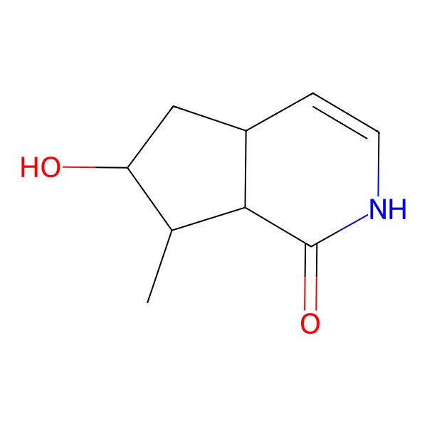 2D Structure of 6-Hydroxy-7-methyl-2,4a,5,6,7,7a-hexahydrocyclopenta[c]pyridin-1-one