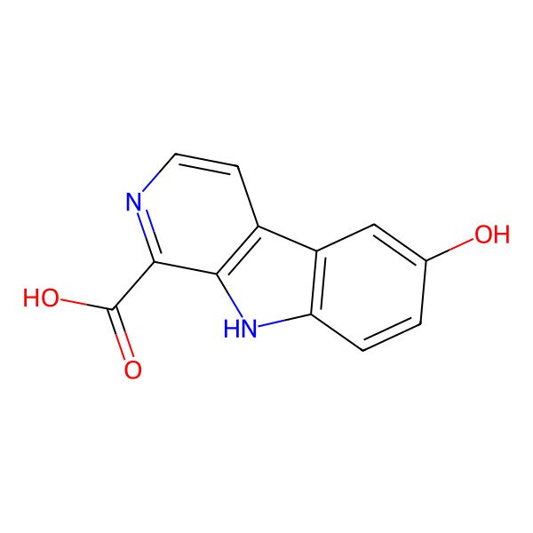 2D Structure of 6-Hydroxy-beta-carboline-1-carboxylic acid 2D Structure of 6-Hydroxy-beta-carboline-1-carboxylic acid