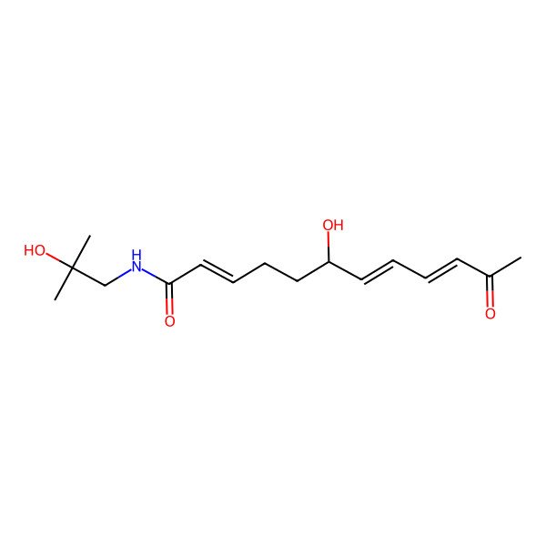 2D Structure of 6-hydroxy-N-(2-hydroxy-2-methylpropyl)-11-oxododeca-2,7,9-trienamide
