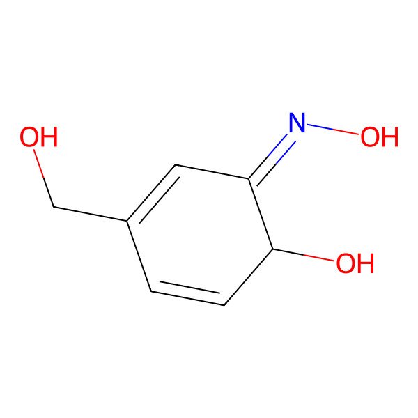 2D Structure of 6-Hydroxyimino-4-(hydroxymethyl)cyclohexa-2,4-dien-1-ol