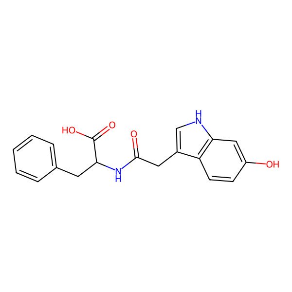 2D Structure of 6-Hydroxyindole-3-acetylphenylalanine
