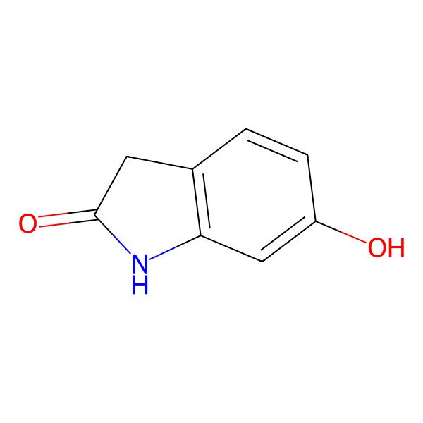 2D Structure of 6-hydroxy-2,3-dihydro-1H-indol-2-one