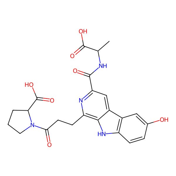 2D Structure of 6-hydroxymetatacarboline E