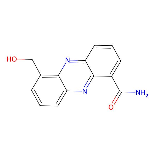 2D Structure of 6-Hydroxymethyl-1-phenazine-carboxamide
