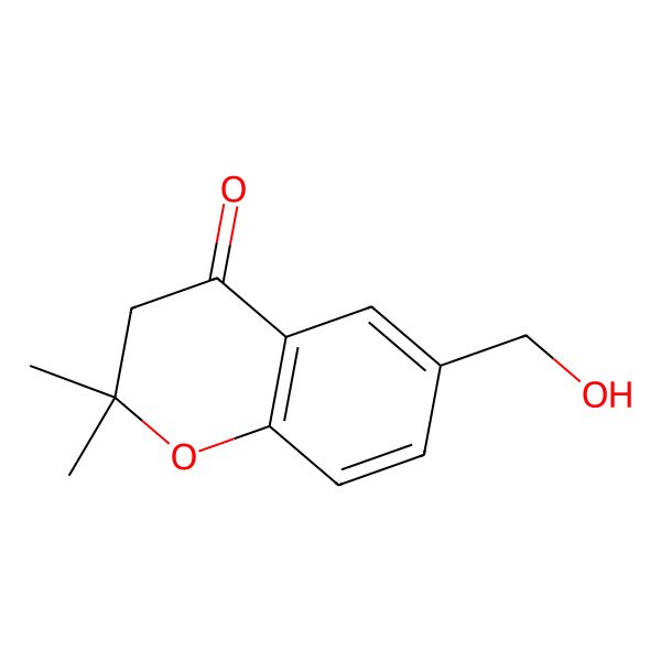 2D Structure of 6-Hydroxymethyl-2,2-dimethylchromanone