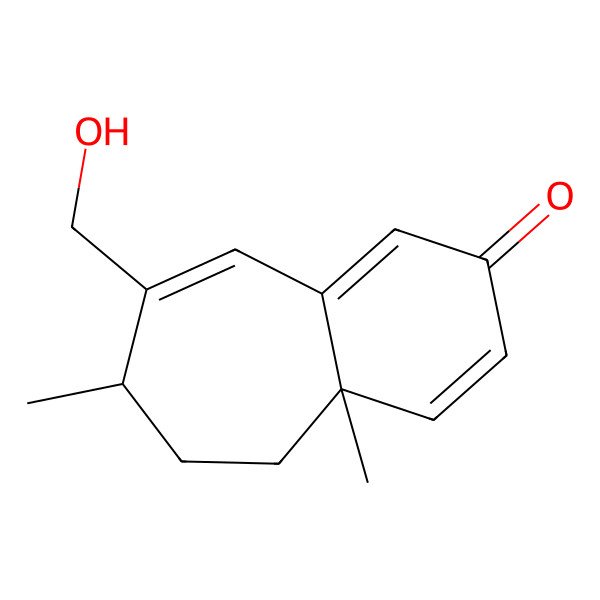 2D Structure of 6-(hydroxymethyl)-7,9a-dimethyl-8,9-dihydro-7H-benzo[7]annulen-3-one
