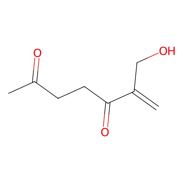 2D Structure of 6-(Hydroxymethyl)hept-6-ene-2,5-dione 2D Structure of 6-(Hydroxymethyl)hept-6-ene-2,5-dione
