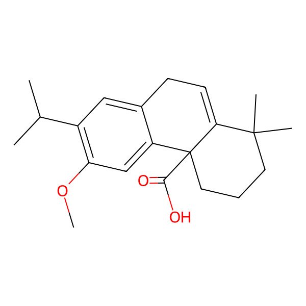 2D Structure of 6-Methoxy-1,1-dimethyl-7-propan-2-yl-2,3,4,9-tetrahydrophenanthrene-4a-carboxylic acid