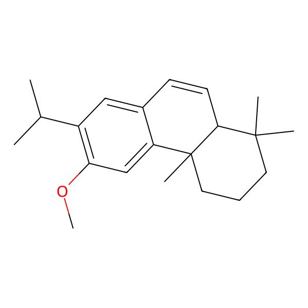 2D Structure of 6-Methoxy-1,1,4a-trimethyl-7-propan-2-yl-2,3,4,10a-tetrahydrophenanthrene