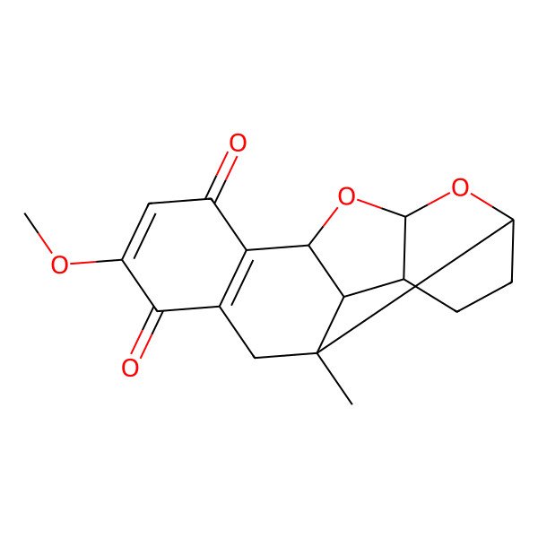 2D Structure of 6-Methoxy-2-methyl-11,13-dioxapentacyclo[8.7.0.02,14.04,9.012,17]heptadeca-4(9),6-diene-5,8-dione