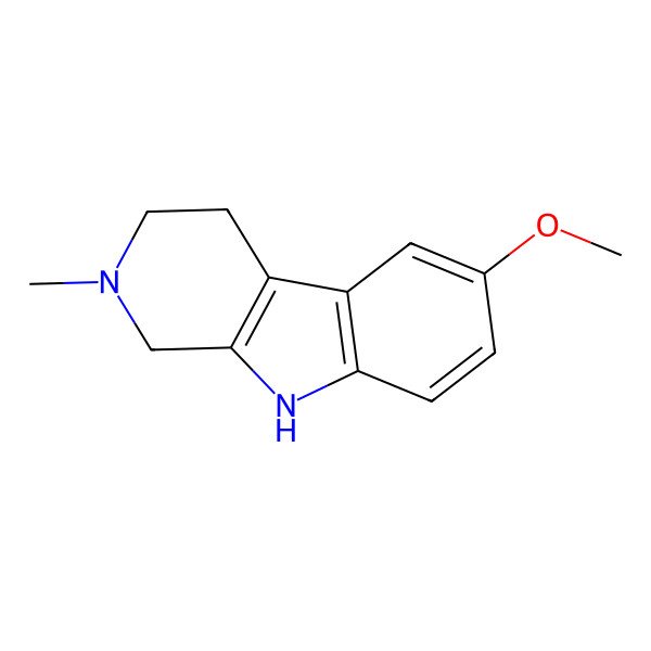 2D Structure of 6-Methoxy-2-methyl-1,3,4,9-tetrahydropyrido[3,4-b]indole