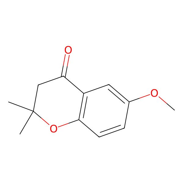 2D Structure of 6-methoxy-2,2-dimethyl-3,4-dihydro-2H-1-benzopyran-4-one