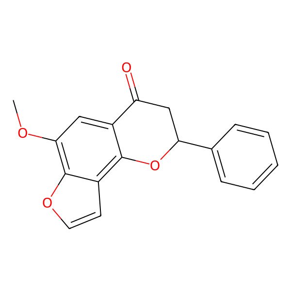 2D Structure of 6-Methoxy-[2'',3'':7,8]furanoflavanone