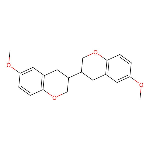 2D Structure of 6-methoxy-3-(6-methoxy-3,4-dihydro-2H-chromen-3-yl)-3,4-dihydro-2H-chromene