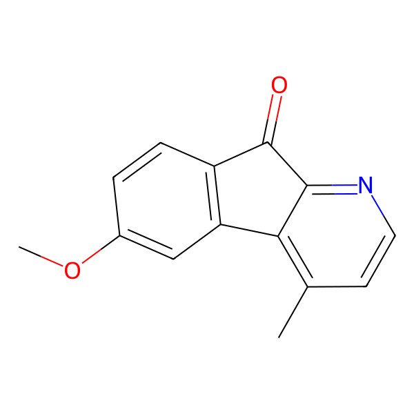 2D Structure of 6-Methoxy-4-methylindeno[2,3-b]pyridin-9-one