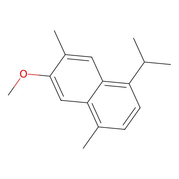 2D Structure of 6-Methoxy-4,7-dimethyl-1-(propan-2-yl)naphthalene 2D Structure of 6-Methoxy-4,7-dimethyl-1-(propan-2-yl)naphthalene