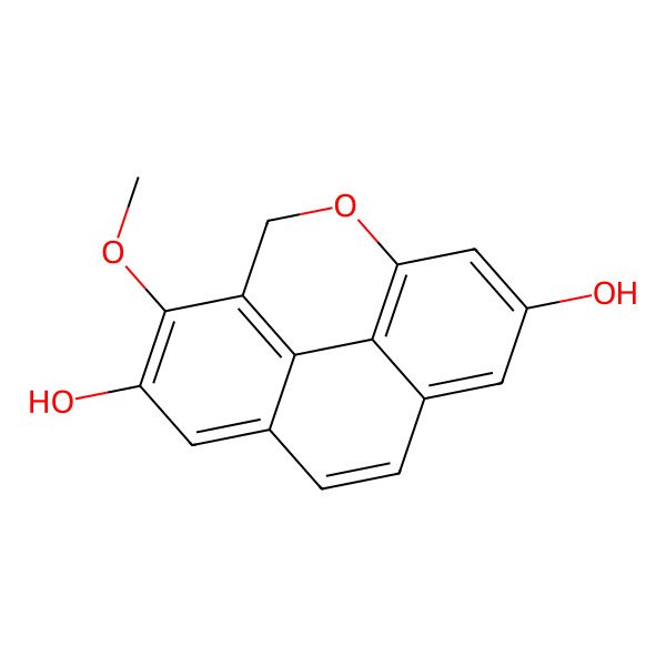 2D Structure of 6-Methoxy-5H-4-oxa-pyrene-2,7-diol