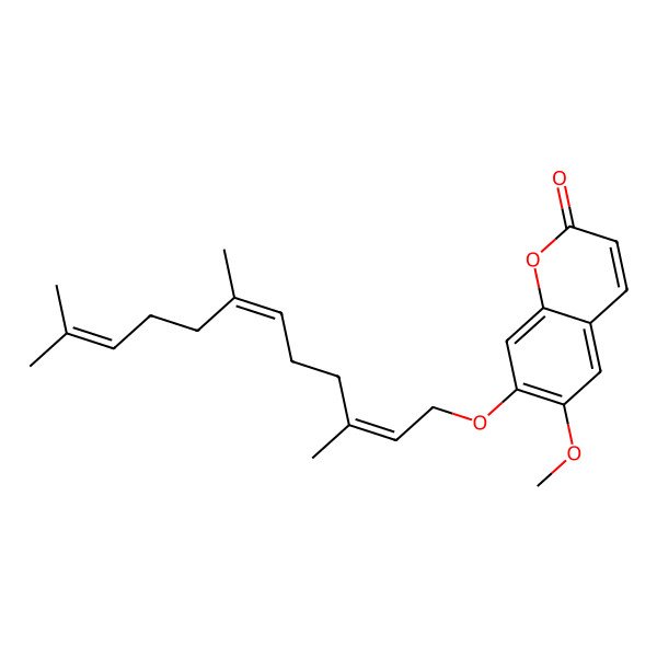2D Structure of 6-Methoxy-7-(3,7,11-trimethyldodeca-2,6,10-trienoxy)chromen-2-one