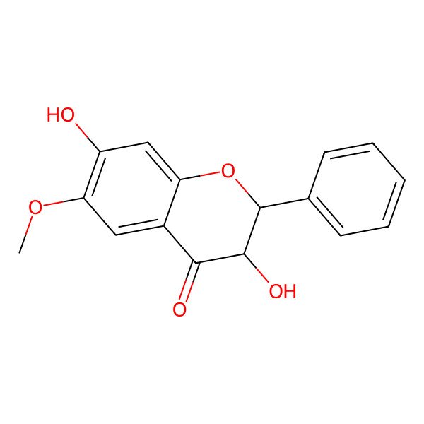2D Structure of 6-Methoxy-7-hydroxydihydroflavonol
