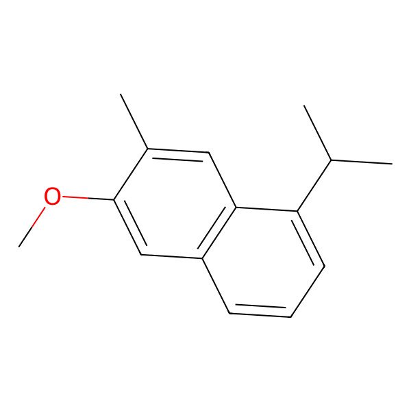 2D Structure of 6-Methoxy-7-methyl-1-propan-2-ylnaphthalene