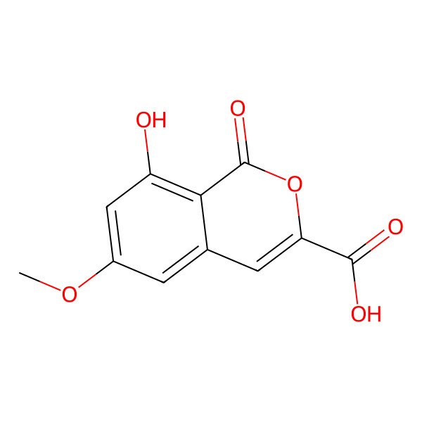 2D Structure of 6-Methoxy-8-hydroxyisocoumarin-3-carboxylic acid