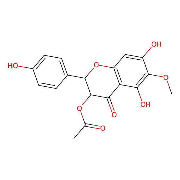 2D Structure of 6-Methoxyaromadendrin 3-O-acetate