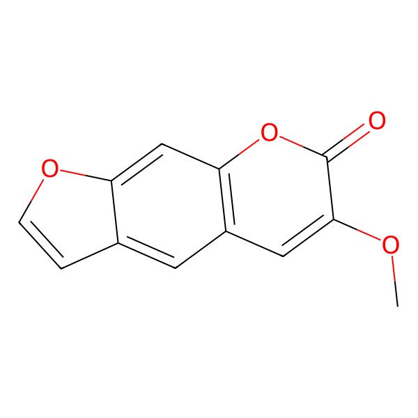 2D Structure of 6-Methoxyfuro[3,2-g]chromen-7-one