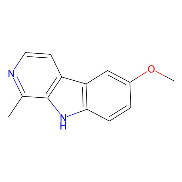 2D Structure of 6-Methoxy-1-methyl-9H-pyrido(3,4-b)indole