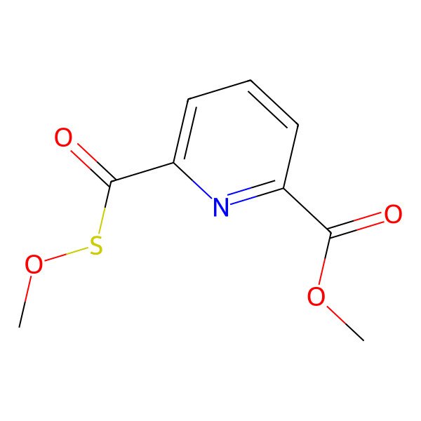 2D Structure of 6-[(Methoxythio)carbonyl]pyridine-2-carboxylic acid methyl ester