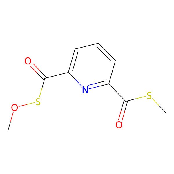 2D Structure of 6-((methoxythio)carbonyl)pyridine-2-monothiocarboxylic acid S-methyl ester