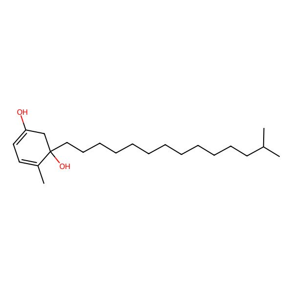 2D Structure of 6-Methyl-1-(13-methyltetradecyl)cyclohexa-3,5-diene-1,3-diol