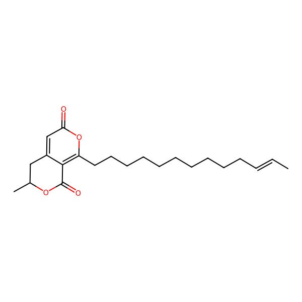 2D Structure of 6-Methyl-1-tridec-11-enyl-5,6-dihydropyrano[3,4-c]pyran-3,8-dione