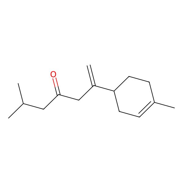 2D Structure of 6-methyl-2-[(1R)-4-methylcyclohex-3-en-1-yl]hept-1-en-4-one
