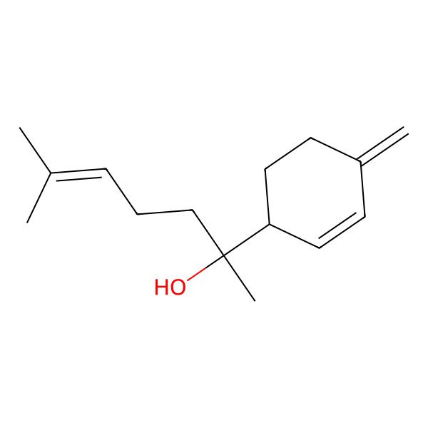 2D Structure of 6-Methyl-2-(4-methylidenecyclohex-2-en-1-yl)hept-5-en-2-ol