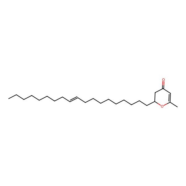 2D Structure of 6-Methyl-2-nonadec-10-enyl-2,3-dihydropyran-4-one
