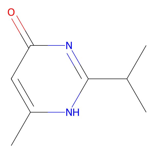 2D Structure of 6-methyl-2-propan-2-yl-1H-pyrimidin-4-one