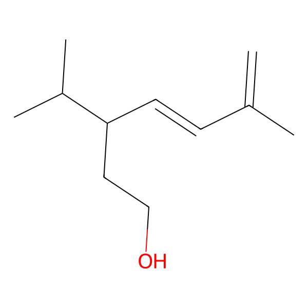 2D Structure of 6-Methyl-3-propan-2-ylhepta-4,6-dien-1-ol