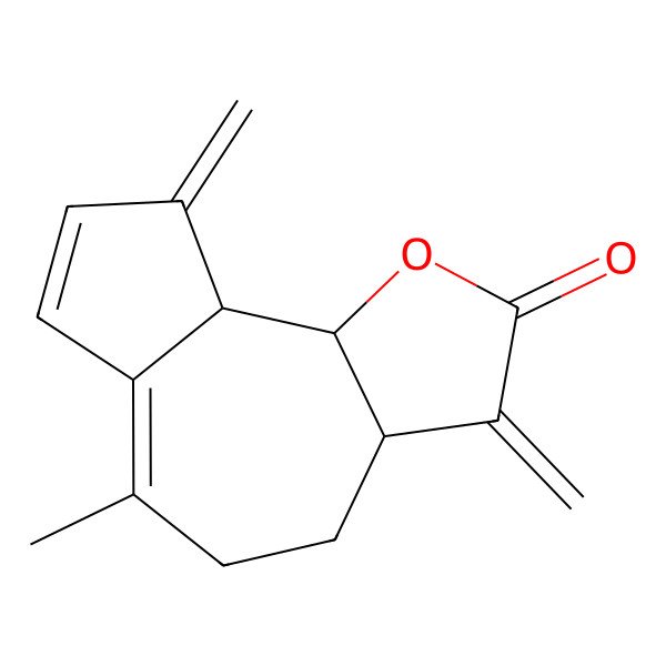 2D Structure of 6-methyl-3,9-dimethylidene-4,5,9a,9b-tetrahydro-3aH-azuleno[4,5-b]furan-2-one