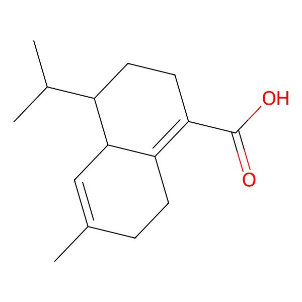 2D Structure of 6-Methyl-4-propan-2-yl-2,3,4,4a,7,8-hexahydronaphthalene-1-carboxylic acid