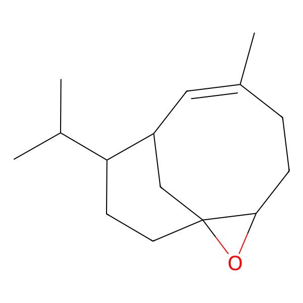 2D Structure of 6-Methyl-9-propan-2-yl-2-oxatricyclo[6.3.1.01,3]dodec-6-ene