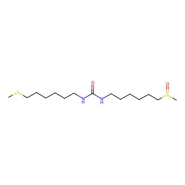 2D Structure of 6-methylsulfinyl-6'-methylthio-N,N'-di-n-hexylurea