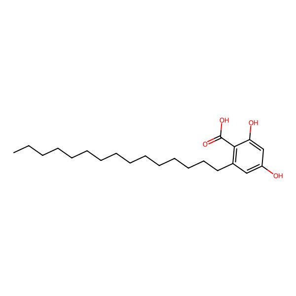 2D Structure of 6-n-Pentadecyl-2,4-dihydroxybenzoic acid