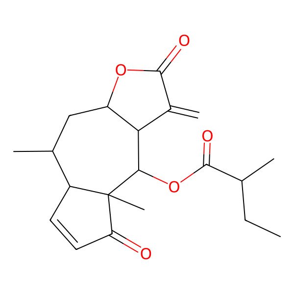 2D Structure of 6-O-(2-Methyl)-butyrylhelenalin