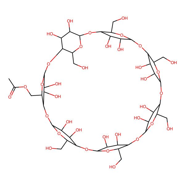 2D Structure of 6-O-acetyl-beta-cyclodextrin