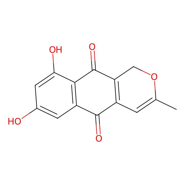 2D Structure of 6-O-Demethyl-5-deoxyanhydrofusarubin