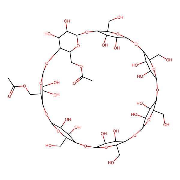 2D Structure of 6-O-diacetyl(A,B)-beta-cyclodextrin