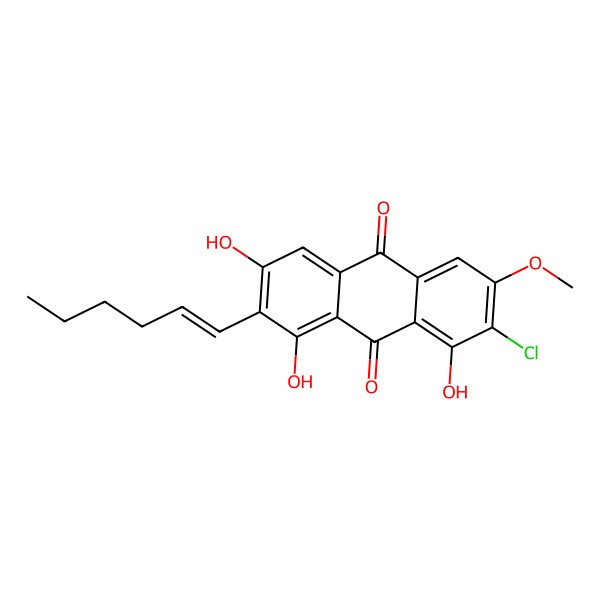 2D Structure of 6-O-Methyl-7-Chloroaverythrin